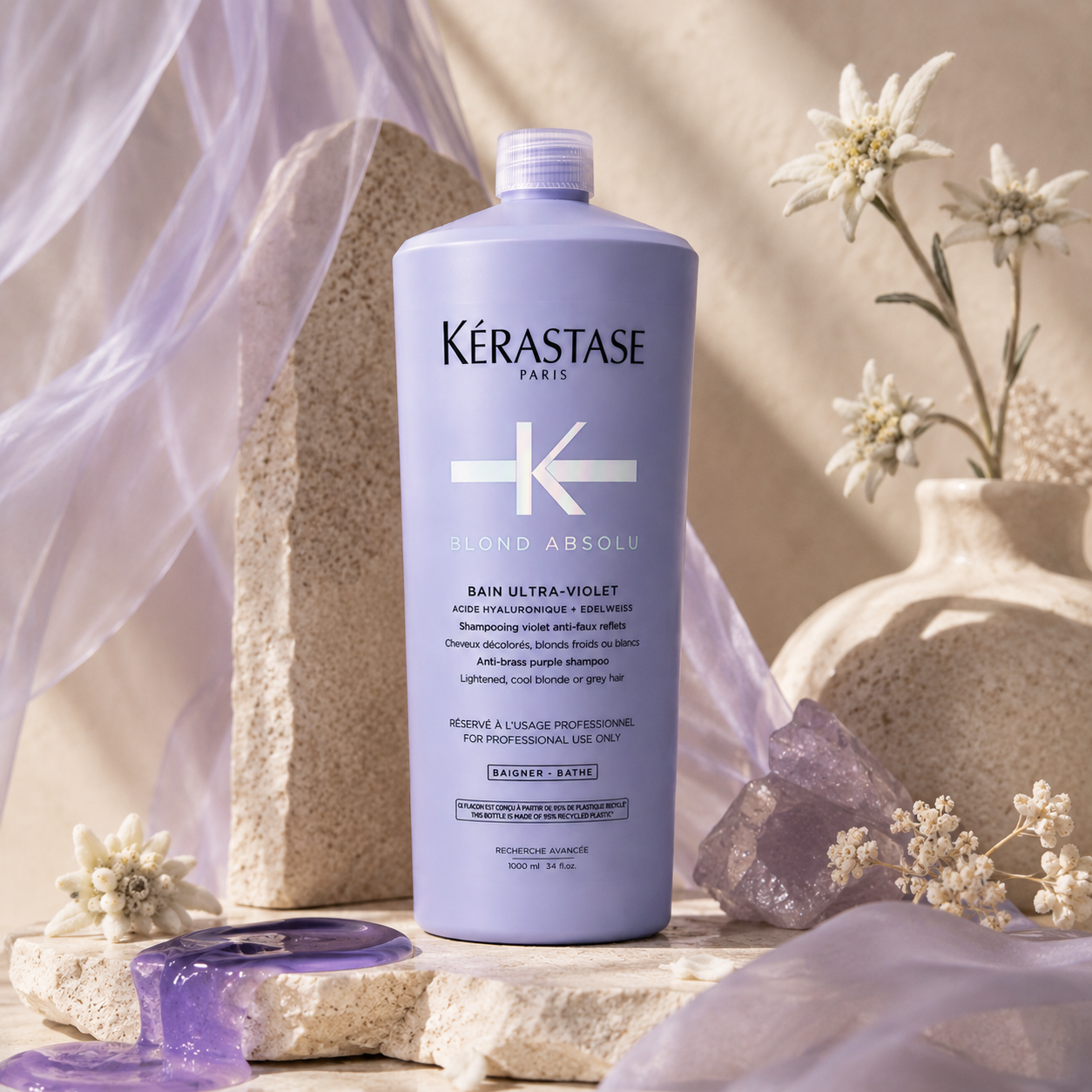 Kerastase Blond Absolu Bain Ultra Violet Shampoo 1 Litre/1000mL