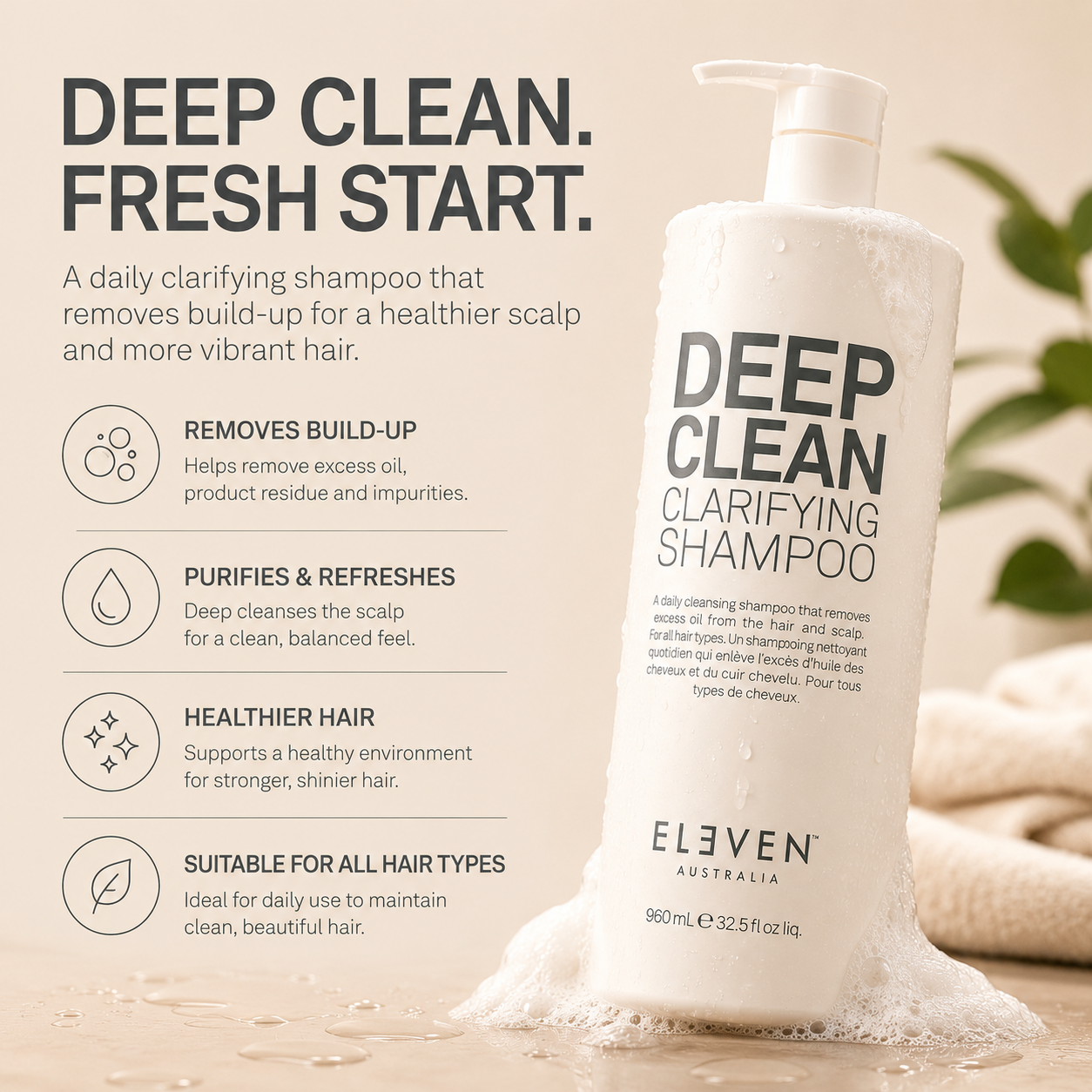Eleven Australia Deep Clean Clarifying Shampoo 960mL