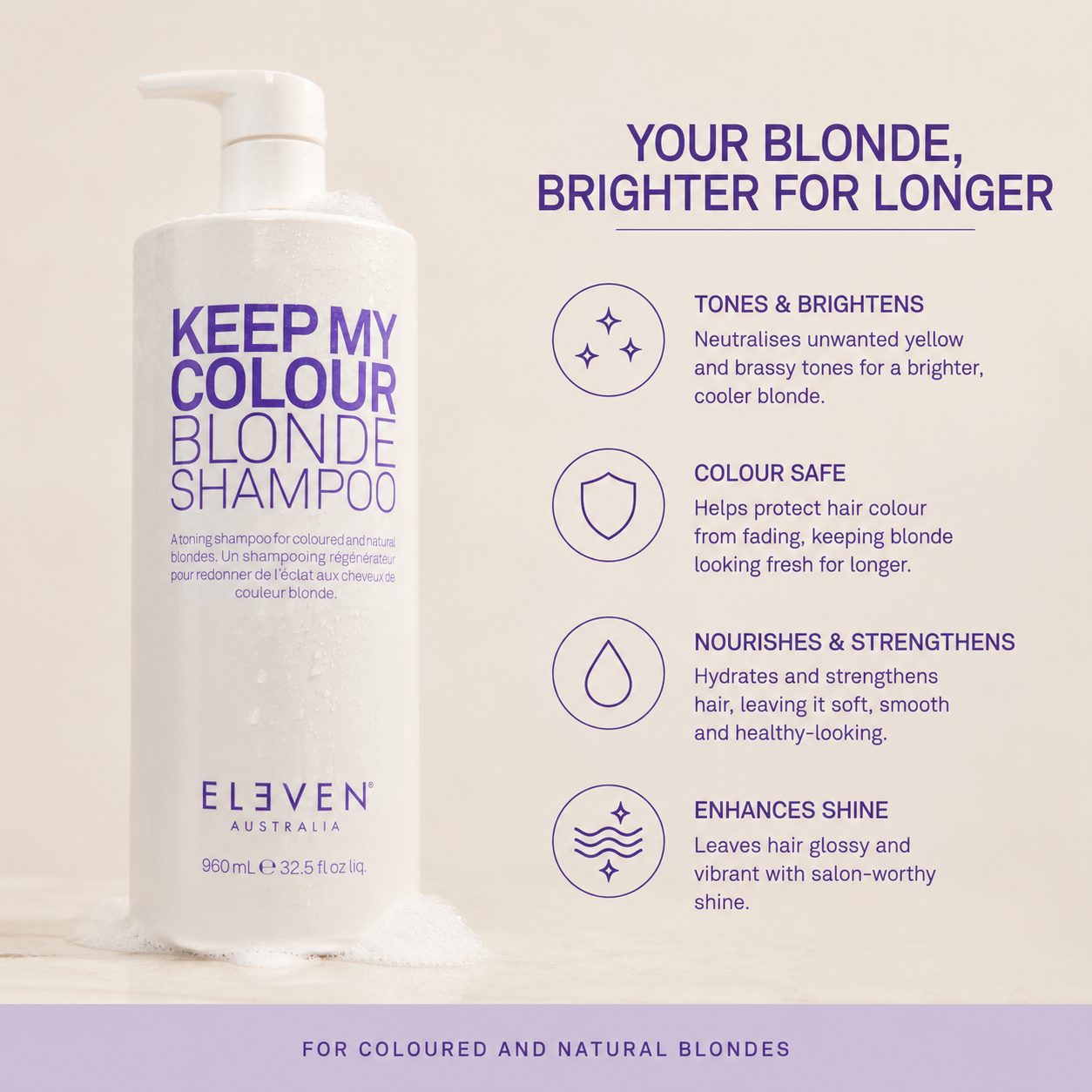 Eleven Australia Keep My Colour Blonde Shampoo 960mL