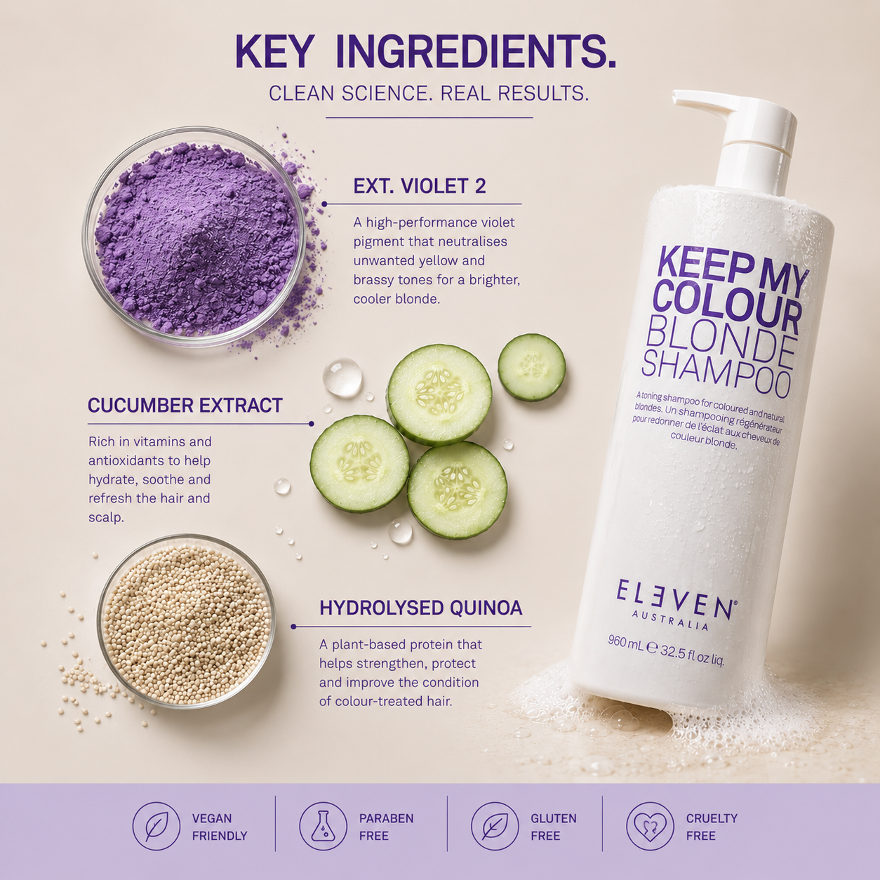 Eleven Australia Keep My Colour Blonde Shampoo 960mL