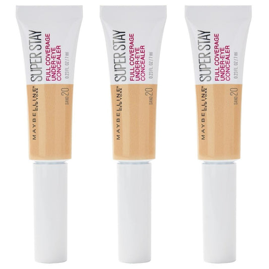 3 x Maybelline SuperStay Full Coverage Under Eye Concealer 6mL - 20 Sand