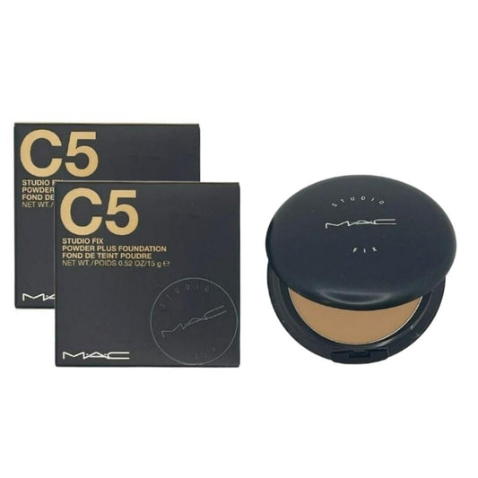 2 x MAC Studio Fix Powder Plus Foundation 15g - C5