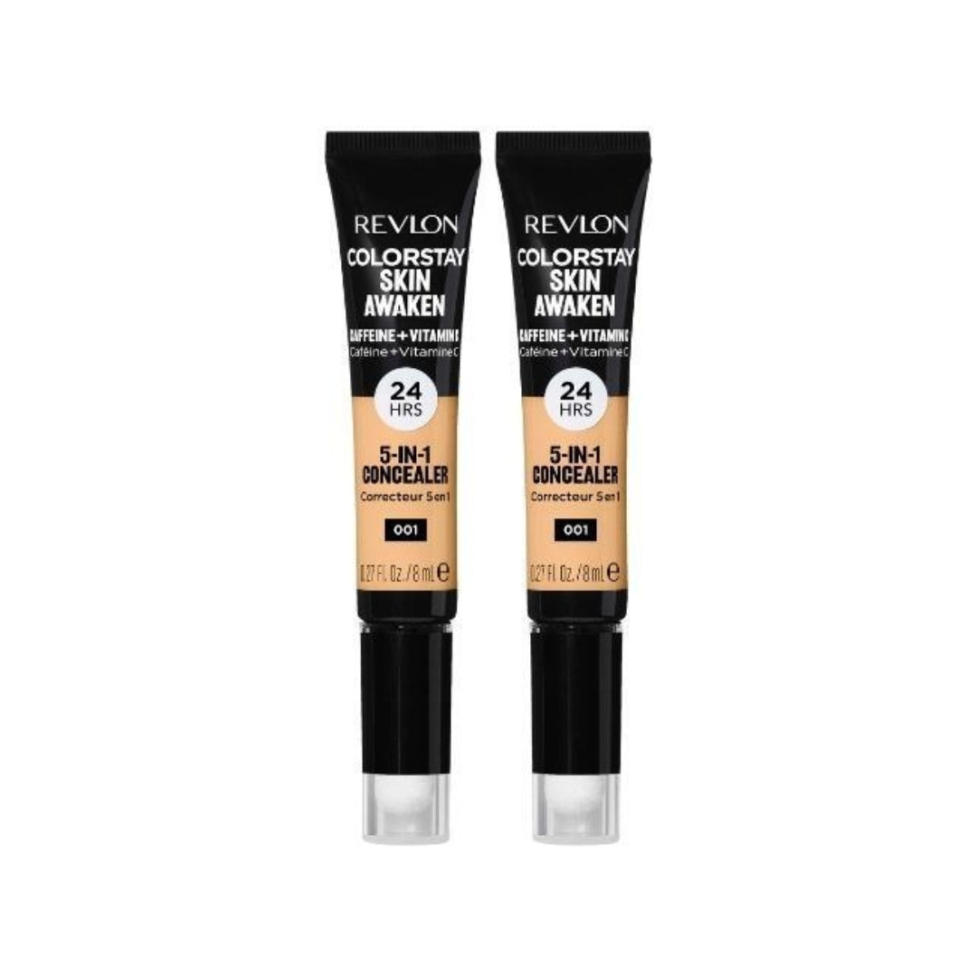 2 x Revlon ColorStay Skin Awaken 5-in-1 Concealer 8mL - 001 Universal Neutralizer