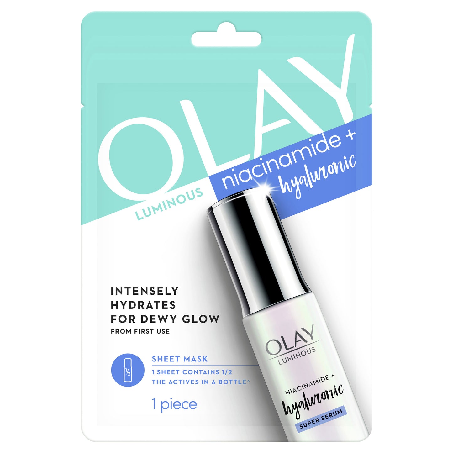 10 x Olay Luminous Sheet Face Mask Niacinamide + Hyaluronic