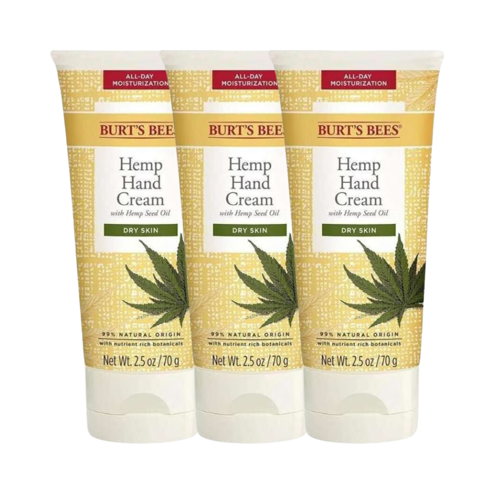 3 x Burt's Bees Hemp Hand Cream 70g