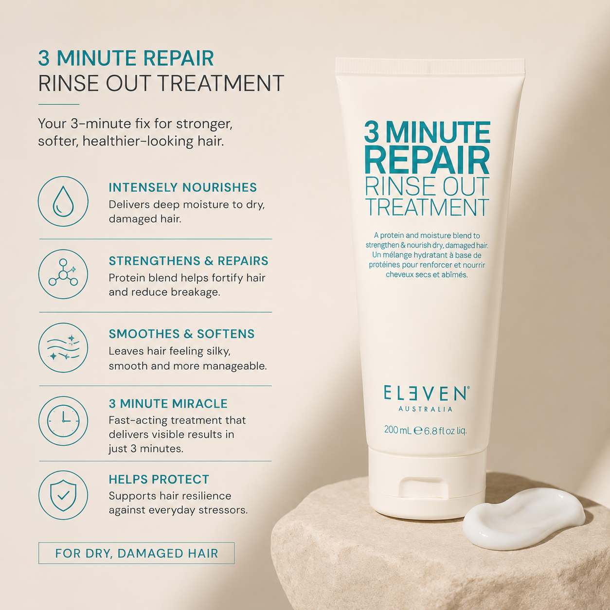 Eleven Australia 3 Minute Repair Rinse Out Treatment 200mL