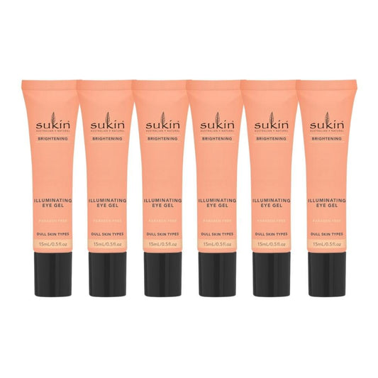 6 x Sukin Brightening Illuminating Eye Gel 15mL