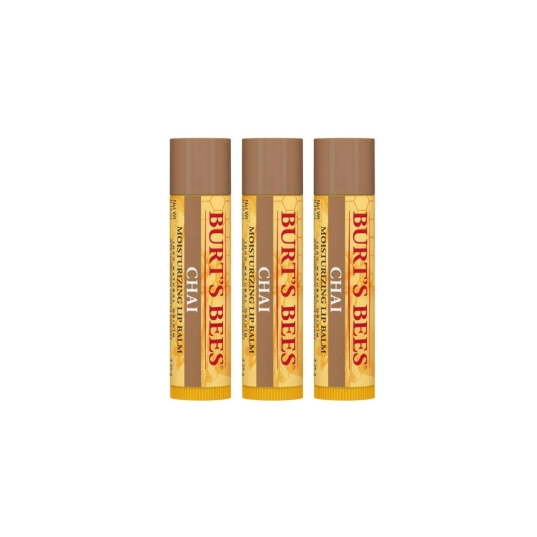 3 x Burt's Bees Chai Lip Balm 4.25g