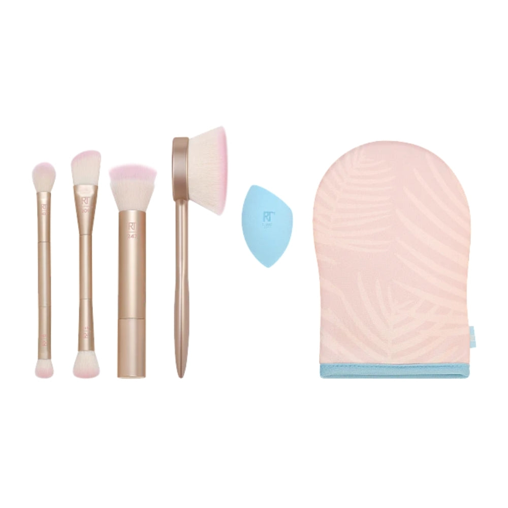 Real Techniques Endless Summer 6 Piece Radiance Brush & Mitt Kit