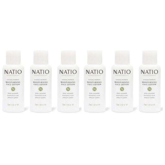 6 x Natio Aromatherapy Evening Primrose Moisturising Face Lotion 75mL