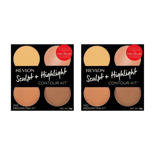 2 x Revlon Sculpt + Highlight Contour Kit 10g - 002 Medium/Tan