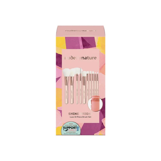 Nude by Nature Shine Bright 10 Piece Brush Set