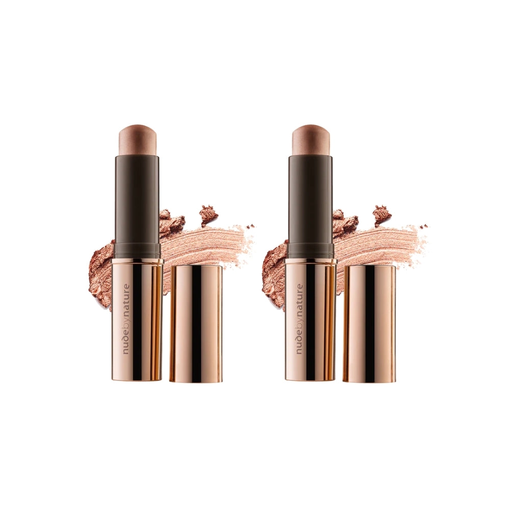 2 x Nude by Nature Touch of Glow Highlight Stick 10g - 03 Bronze