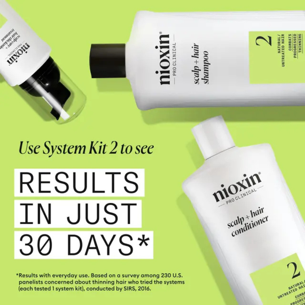 Nioxin System 2 Scalp + Hair Shampoo & Conditioner 1000mL Duo