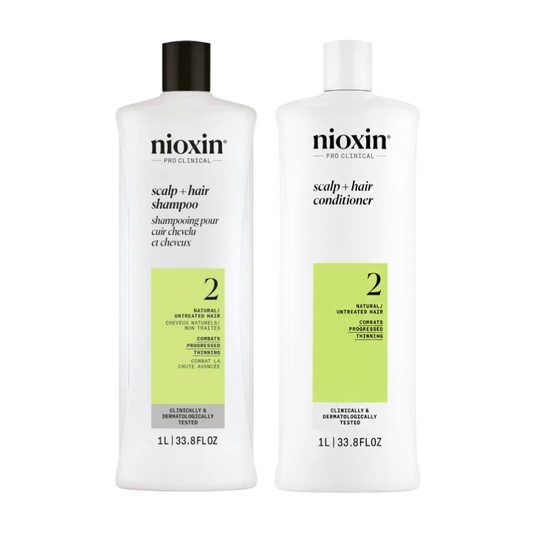 Nioxin System 2 Scalp + Hair Shampoo & Conditioner 1000mL Duo