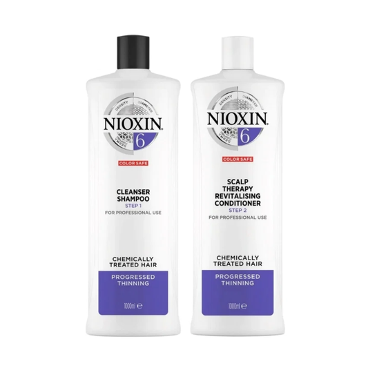 Nioxin System 6 Cleanser Shampoo & Scalp Therapy Conditioner 1L Duo