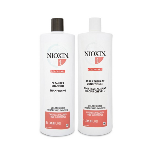 Nioxin System 4 Cleanser Shampoo & Scalp Therapy Conditioner 1L Bundled Duo