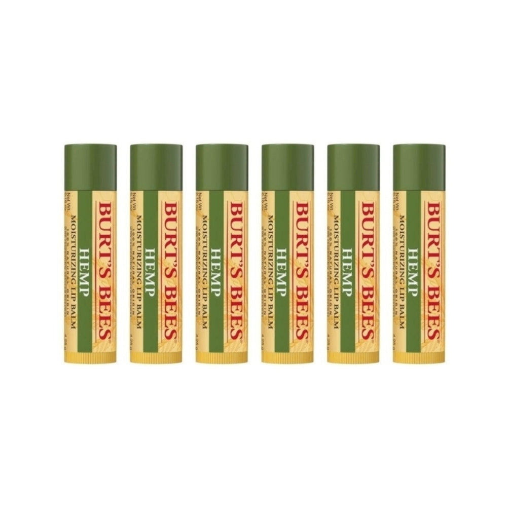 6 x Burt's Bees Hemp Lip Balm 4.25g