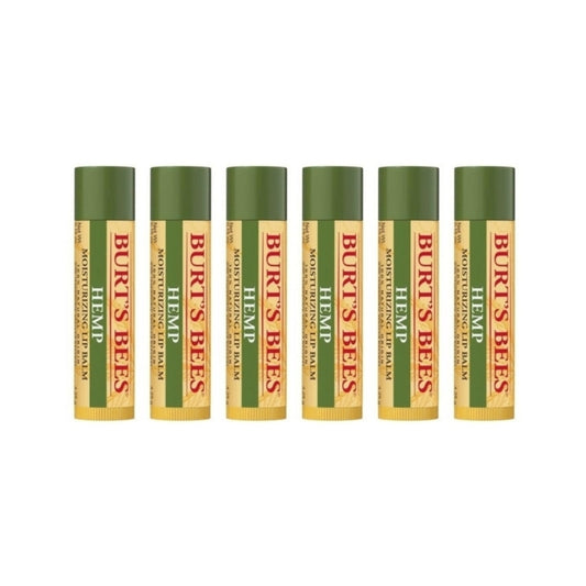 6 x Burt's Bees Hemp Lip Balm 4.25g