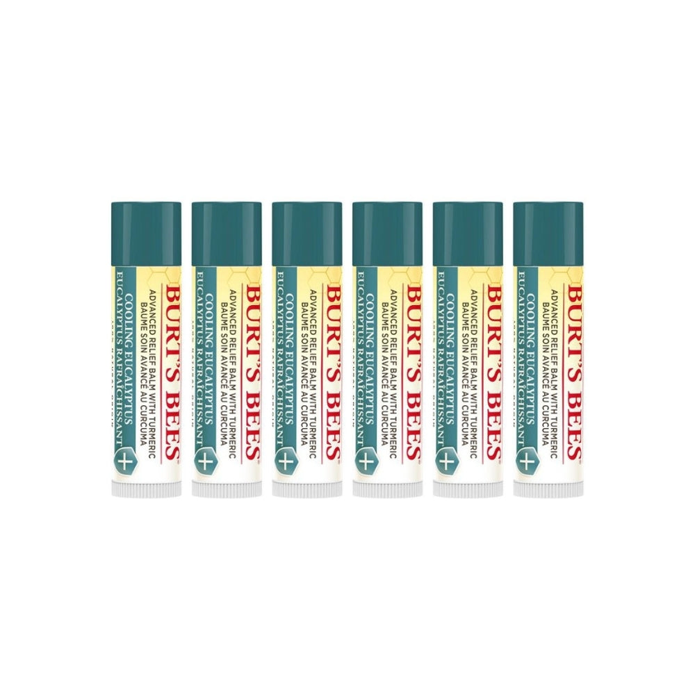 6 x Burt's Bees Advanced Relief Eucalyptus Lip Balm 4.25g