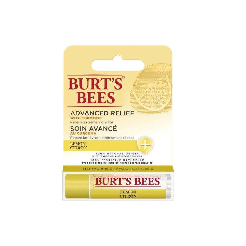 6 x Burt's Bees Advanced Relief Lemon Lip Balm 4.25g