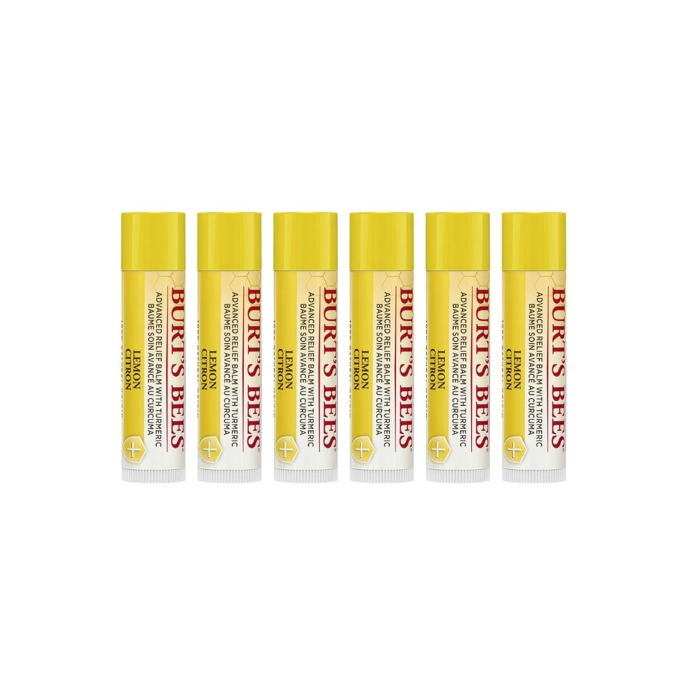 6 x Burt's Bees Advanced Relief Lemon Lip Balm 4.25g