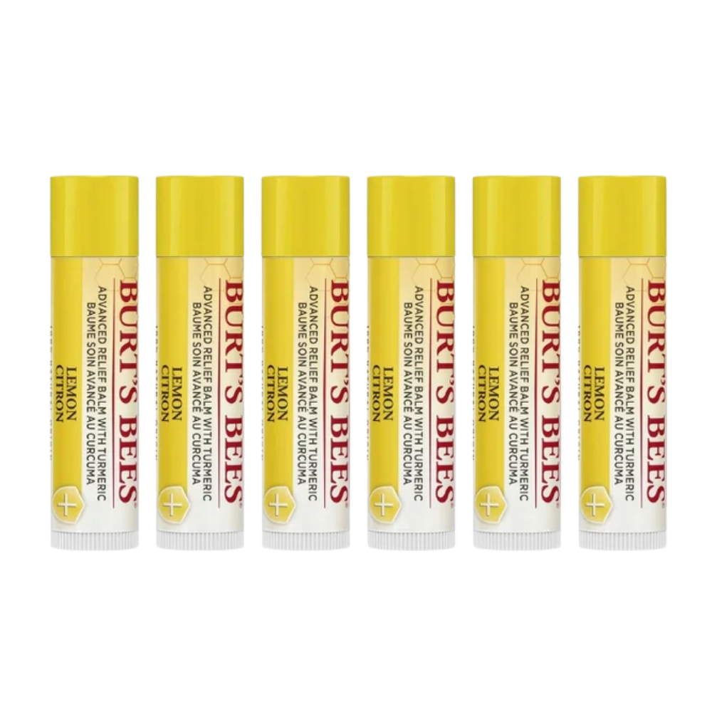 6 x Burt's Bees Advanced Relief Lemon Lip Balm 4.25g