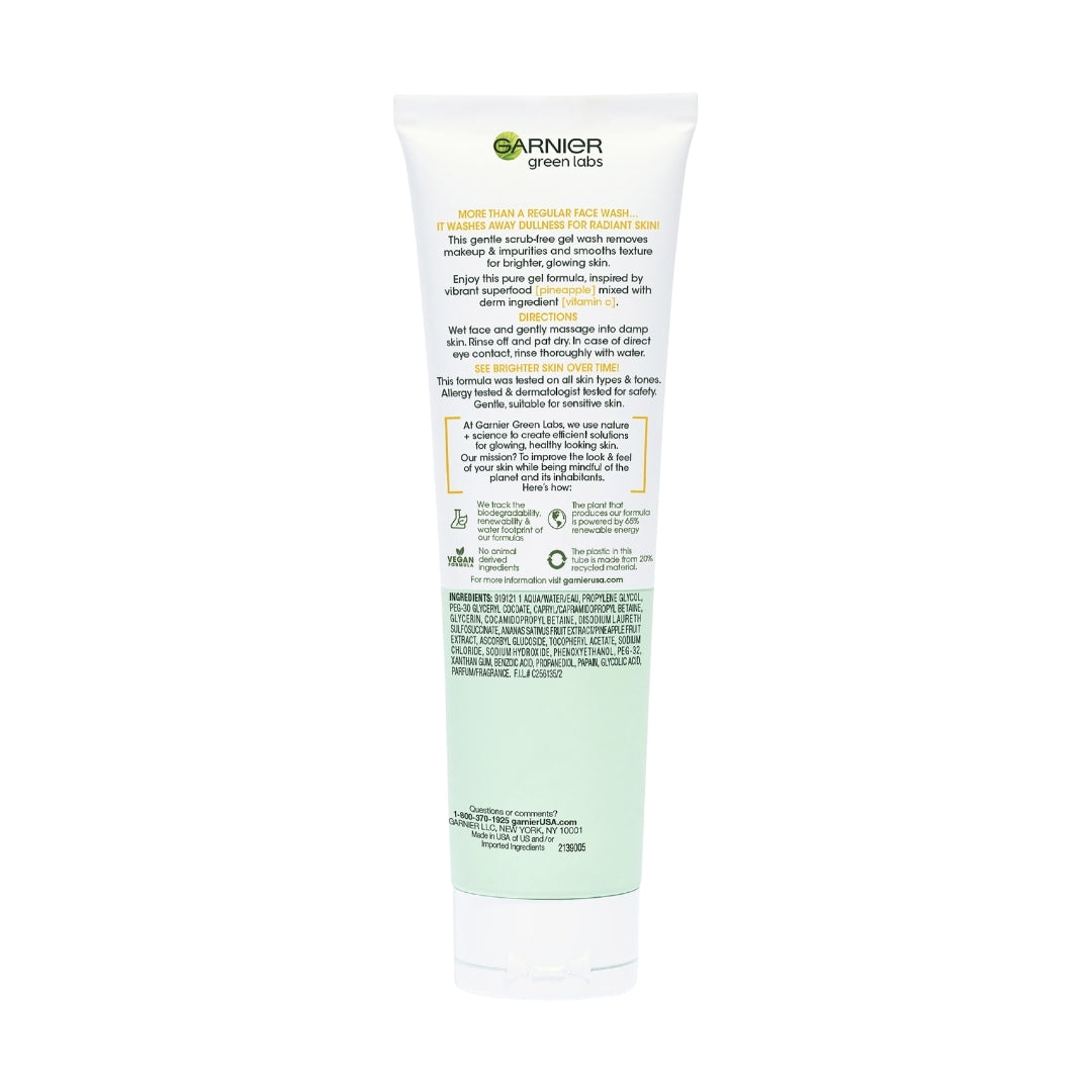 6 x Garnier Green Labs Pinea-C Brightening Gel Wash 130mL