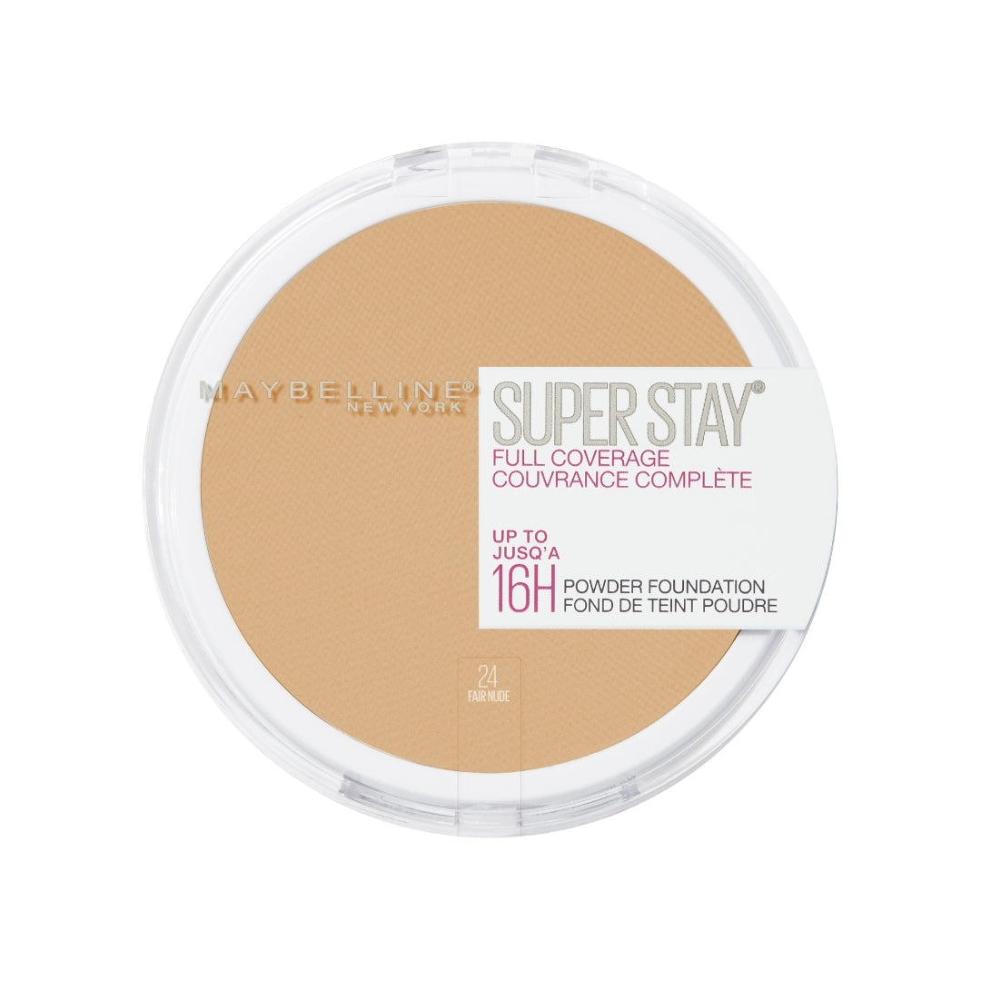 2 x Maybelline SuperStay 16HR Full Coverage Powder Foundation 9g - 24 Fair Nude