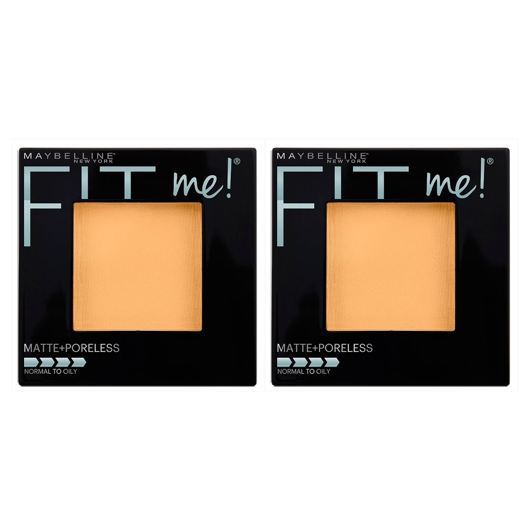 2 x Maybelline Fit Me Matte & Poreless Pressed Powder 8.5g - 230 Natural Buff