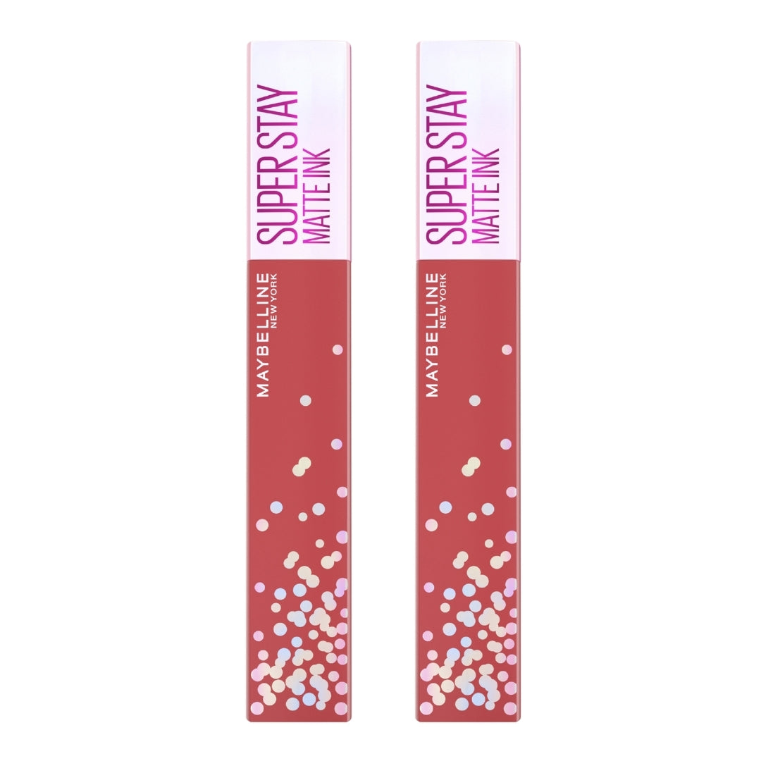 2 x Maybelline SuperStay Matte Ink Longwear Birthday Edition Liquid Lipstick 5mL - 400 Show Runner