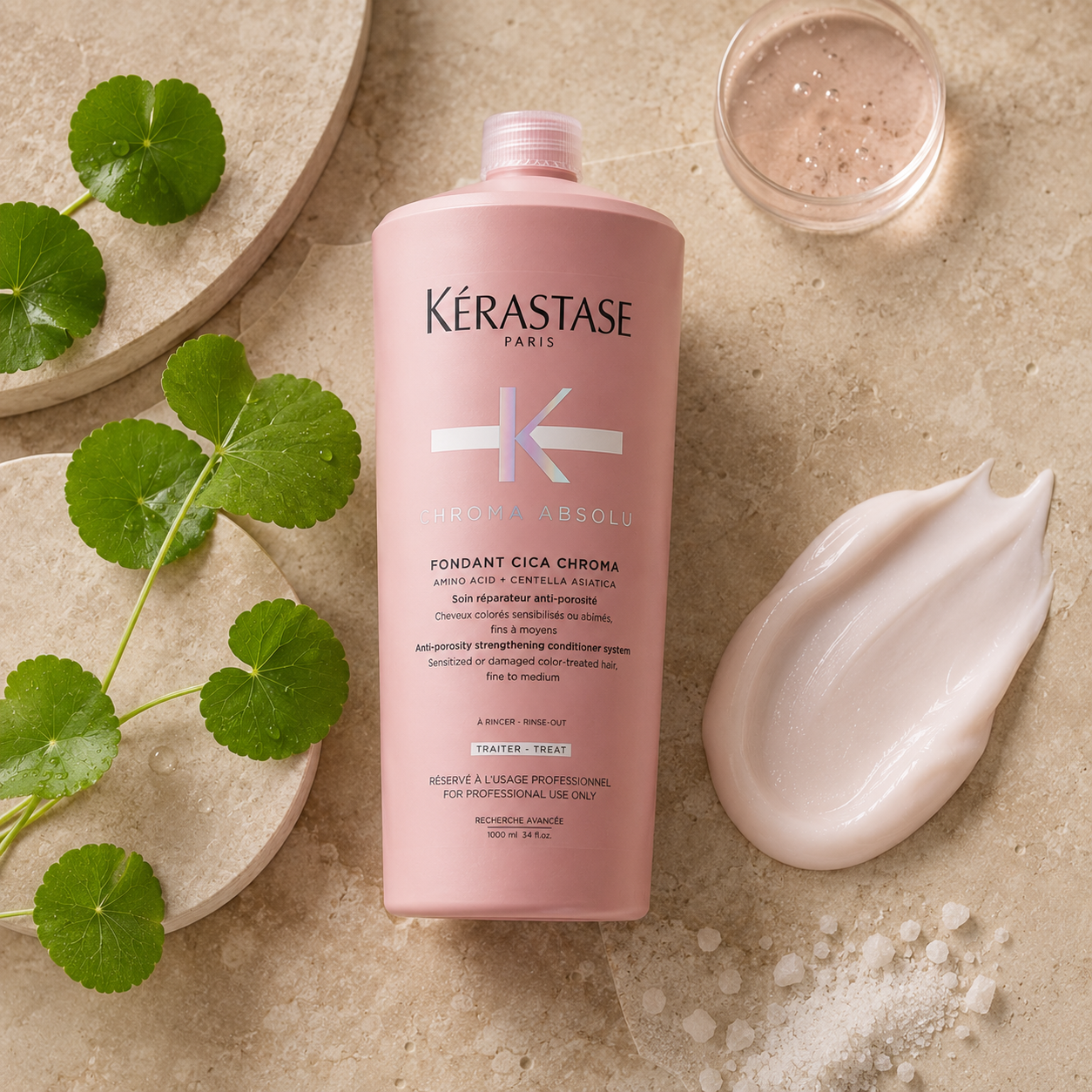 Kerastase Chroma Absolu Fondant Cica Chroma Conditioner Treatment 1 Litre/1000mL