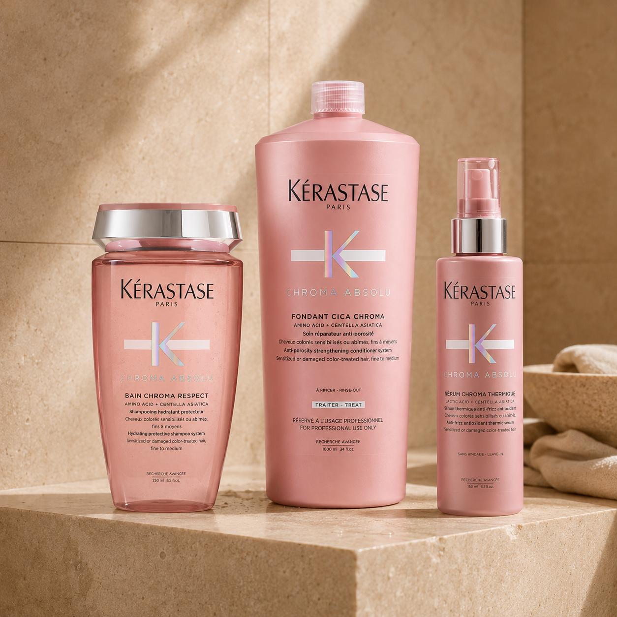 Kerastase Chroma Absolu Fondant Cica Chroma Conditioner Treatment 1 Litre/1000mL