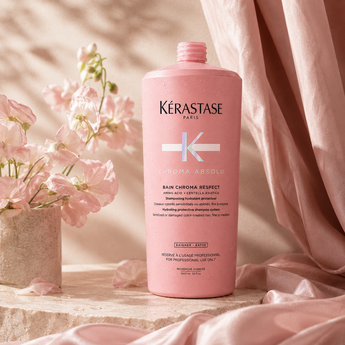 Kerastase Chroma Absolu Bain Chroma Respect Shampoo 1 Litre/1000mL