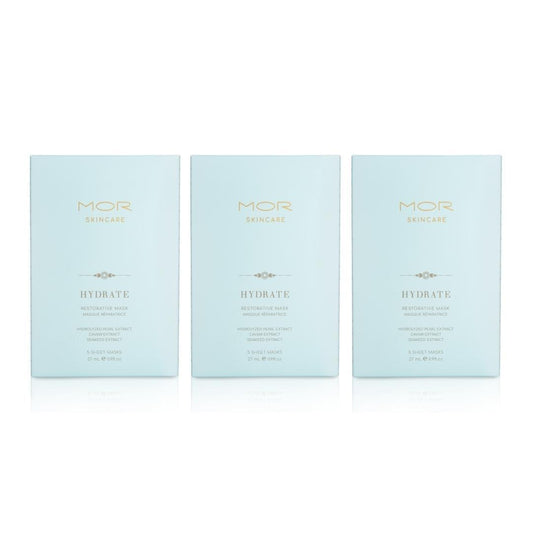 3 x MOR Skincare Hydrate Revitalising Mask 5 pieces/27mL