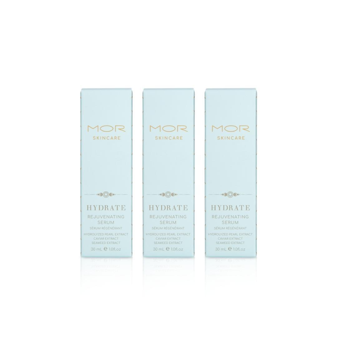 3 x MOR Skincare Hydrate Rejuvenating Serum 30mL