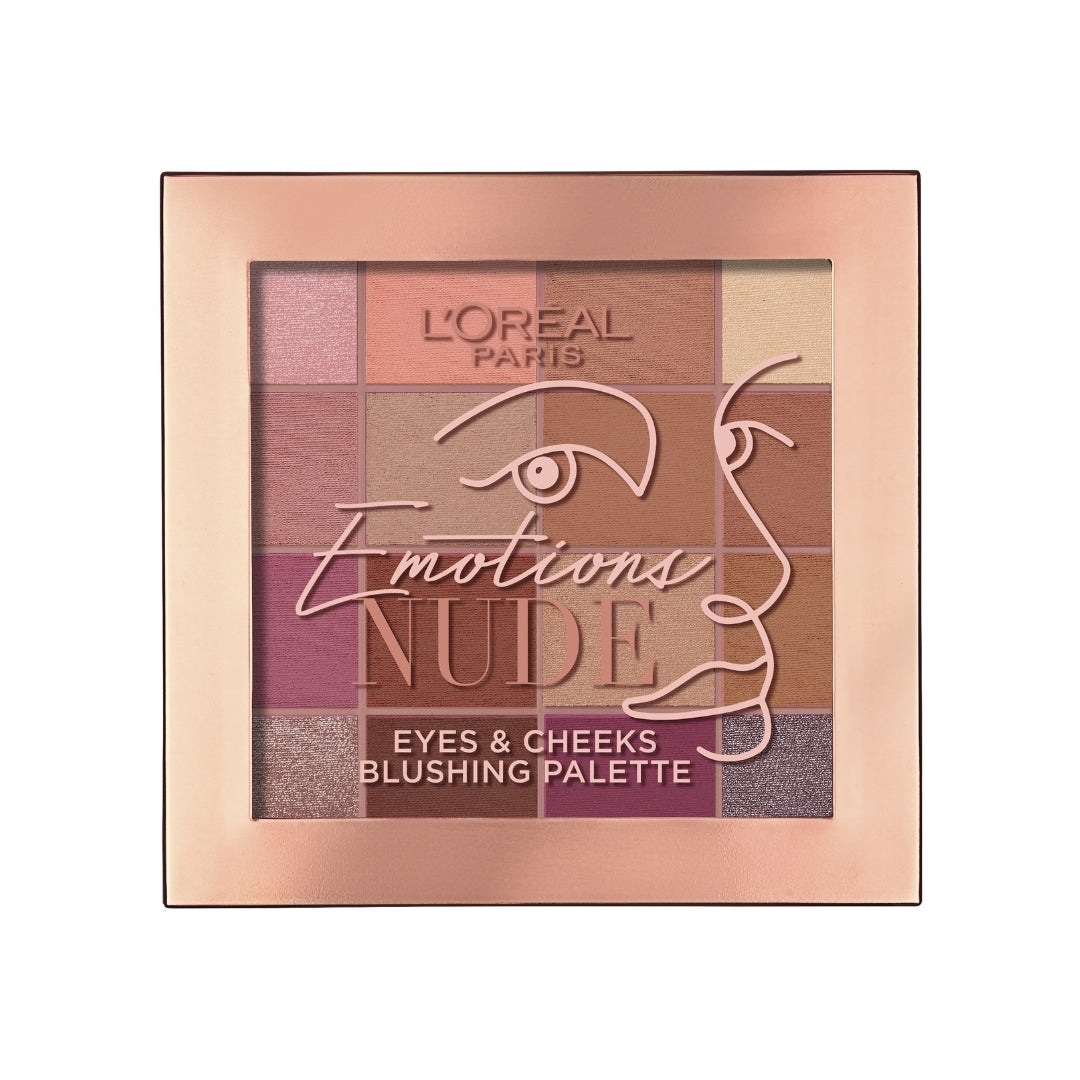 L'Oreal Paris Nude Emotions Eyes & Cheeks Blushing Palette 15g