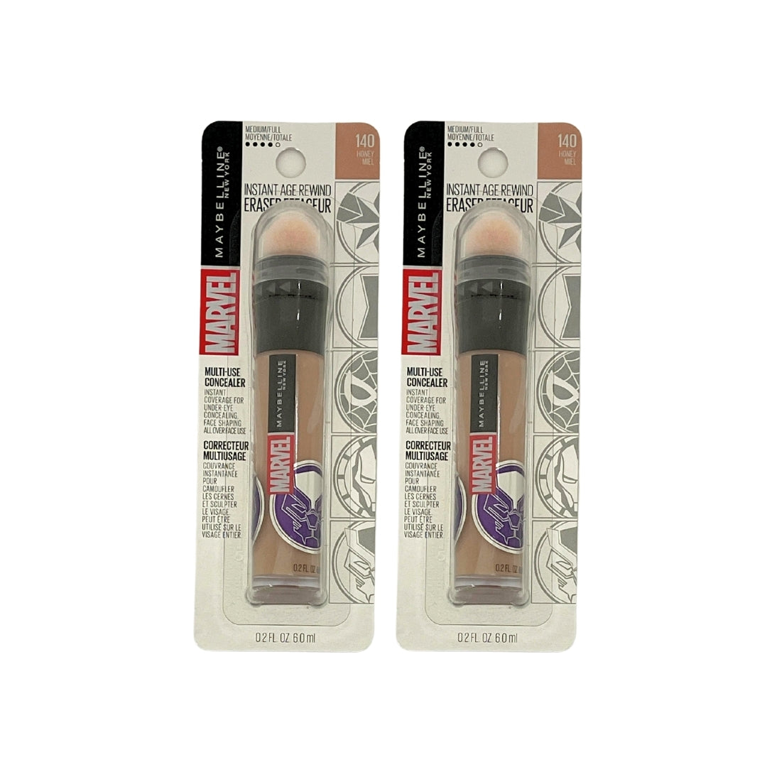 2 x Maybelline Marvel Instant Age Rewind Multi Use Concealer 6mL - 140 Honey