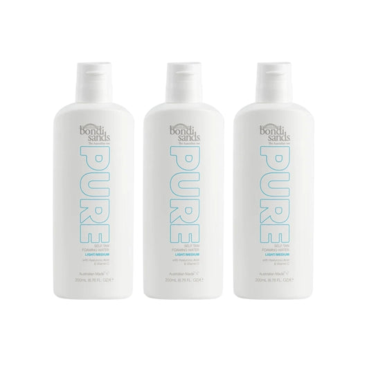 3 x Bondi Sands Pure Self Tan Foaming Water 200mL - Light/Medium