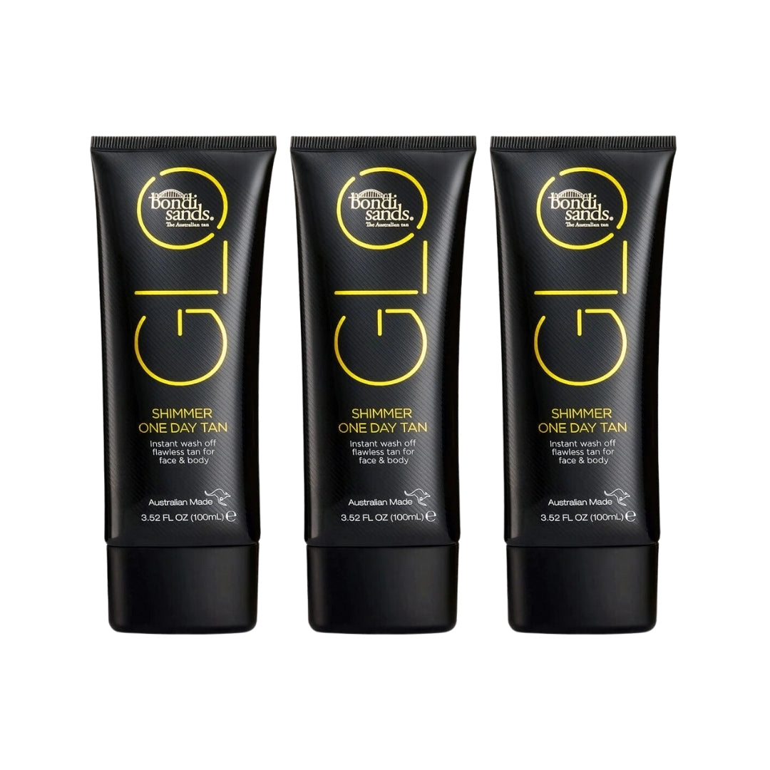 3 x Bondi Sands Glo Shimmer One Day Tan Lotion 100mL