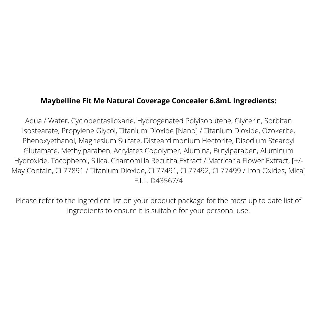 Maybelline Fit Me Natural Medium Coverage Concealer 6.8mL - 20 Sand
