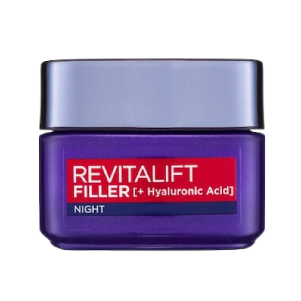 L'Oreal Paris Revitalift Filler +Hyaluronic Acid Deep Replumping Anti-Ageing Night Moisturiser 50mL