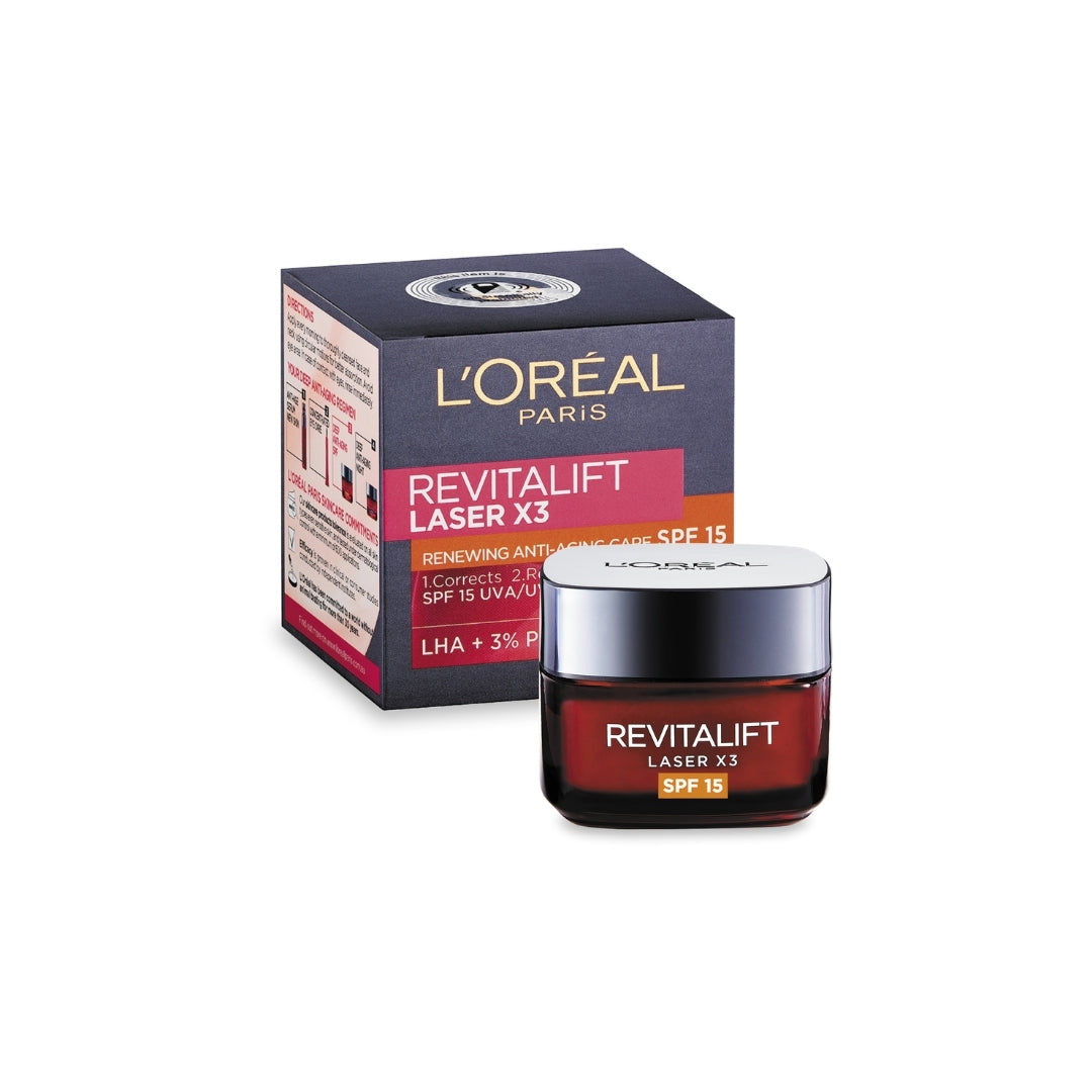 L'Oreal Paris Revitalift Laser X3 Renewing Anti-Ageing Day Moisturiser SPF15 50mL