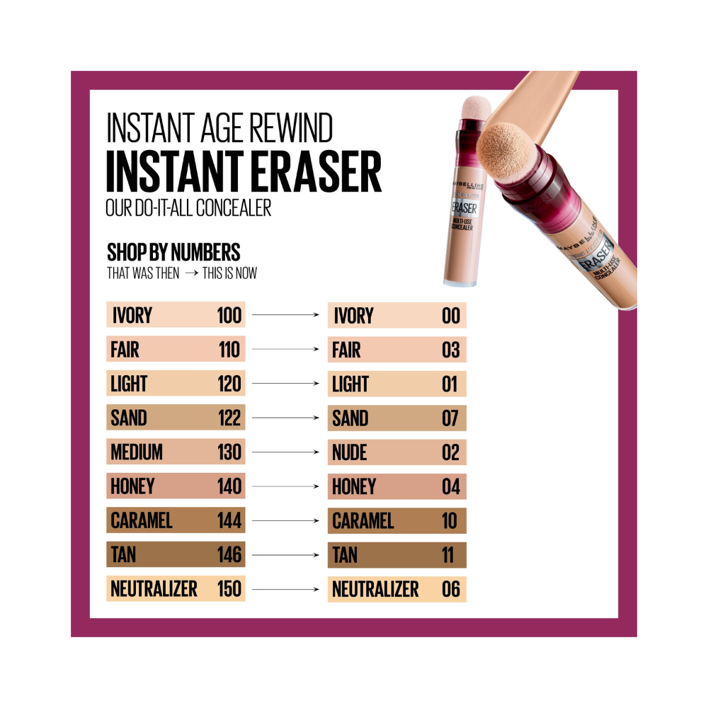 Maybelline Instant Age Rewind Eraser Multi-Use Concealer 6mL - 120 Light