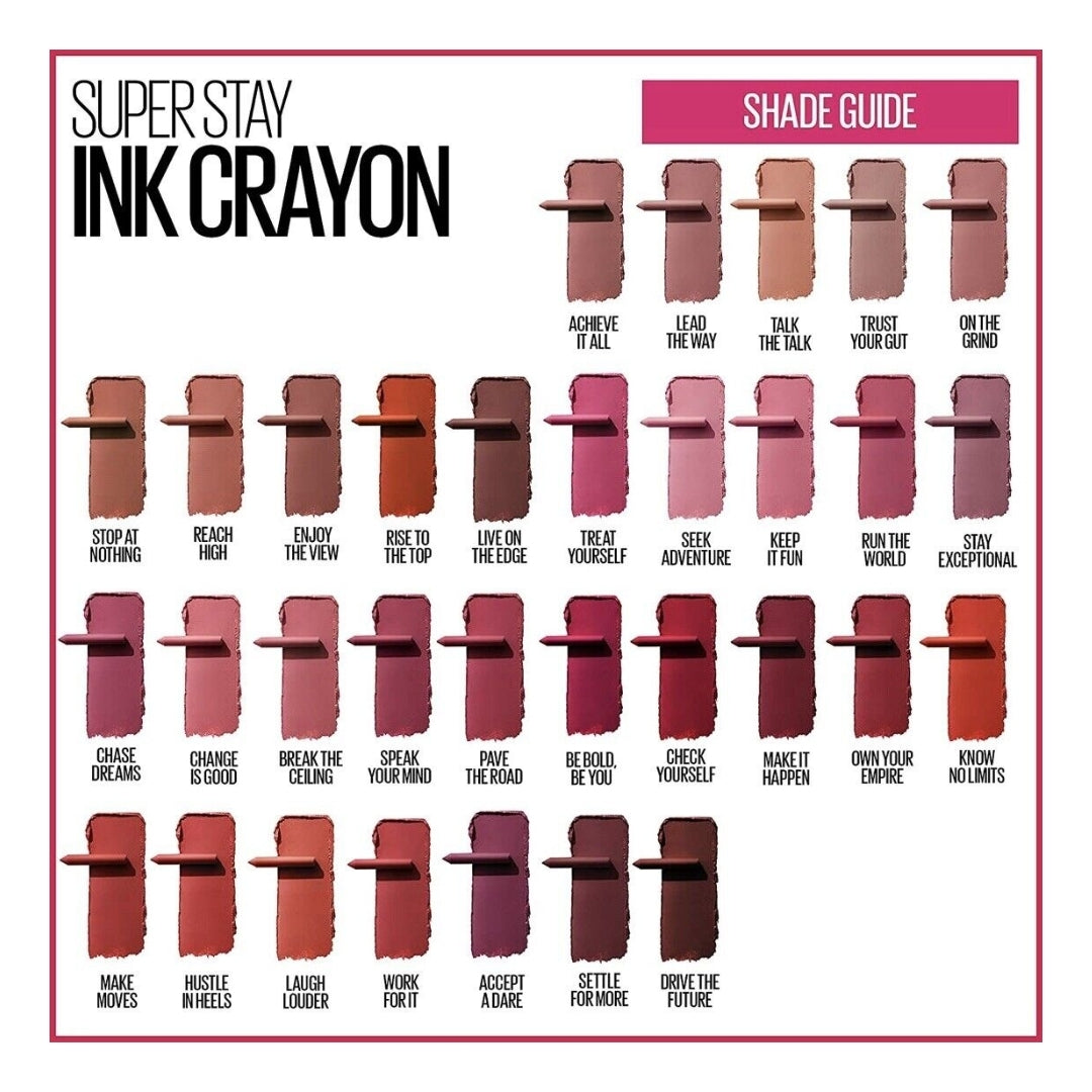 Maybelline SuperStay Ink Crayon Lipstick 1.2g - 110 Rise To The Top