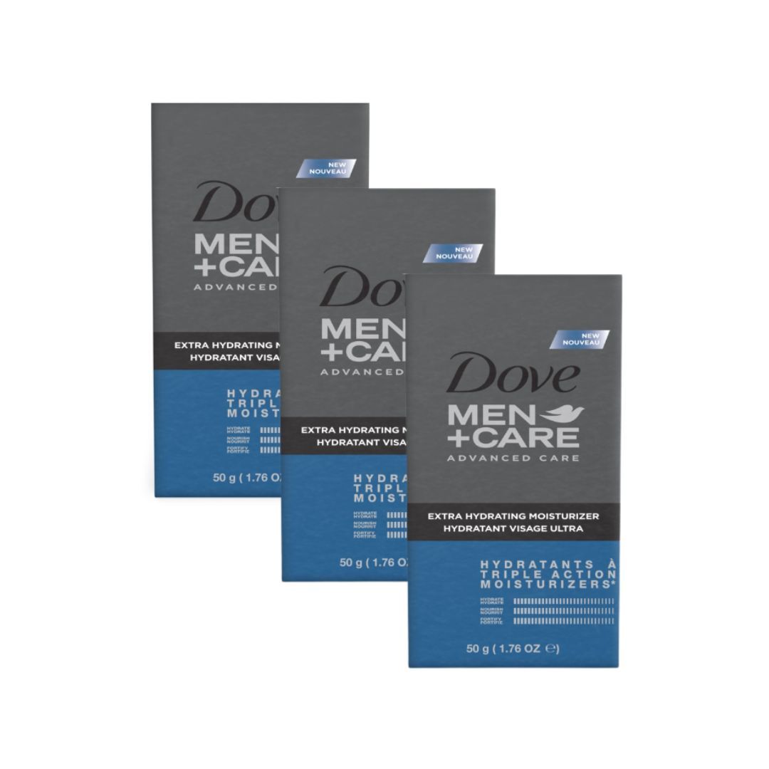 3 x Dove Men+Care Extra Hydrating Moisturizer 50g