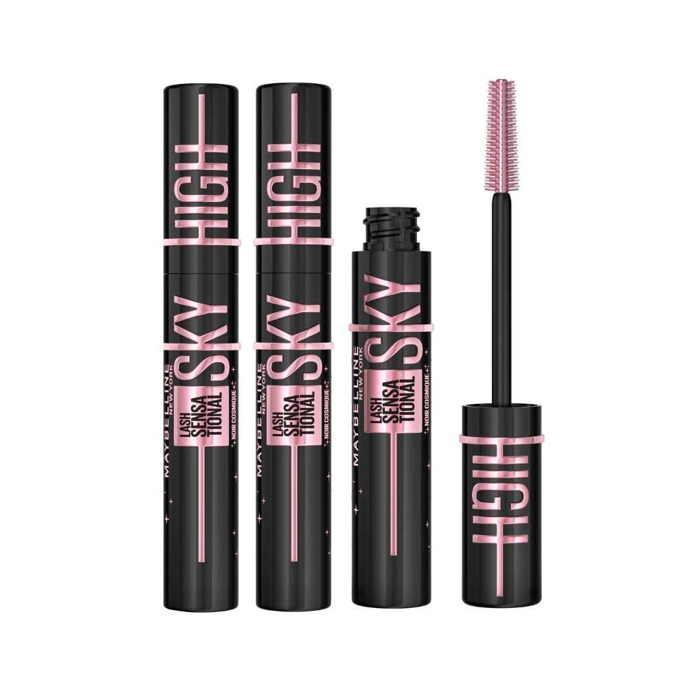 3 x Maybelline Lash Sensational Sky High Washable Mascara 7.2mL - 799 Cosmic Black