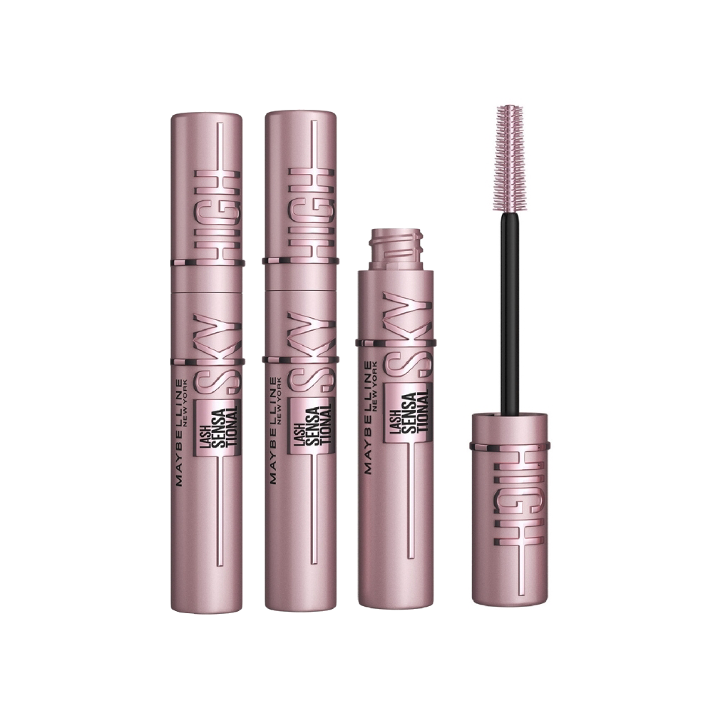 3 x Maybelline Lash Sensational Sky High Washable Mascara 7.2mL - 800 Blackest Black