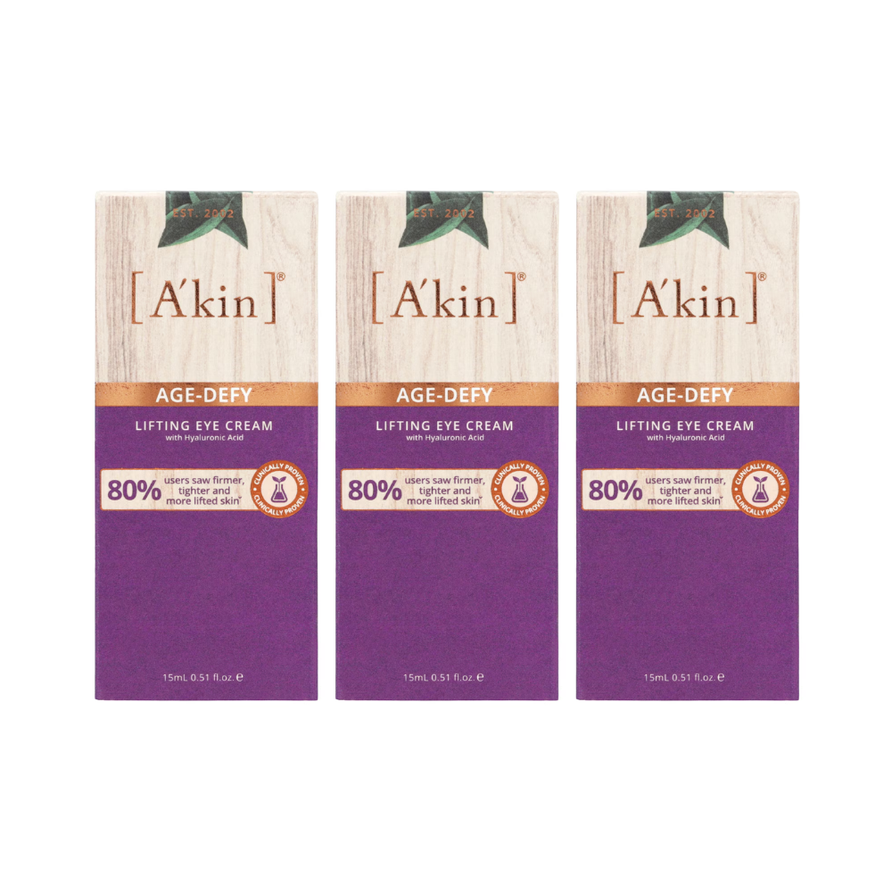 3 x A'kin Age-Defy Lifting Eye Cream 15mL