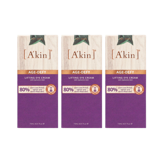 3 x A'kin Age-Defy Lifting Eye Cream 15mL